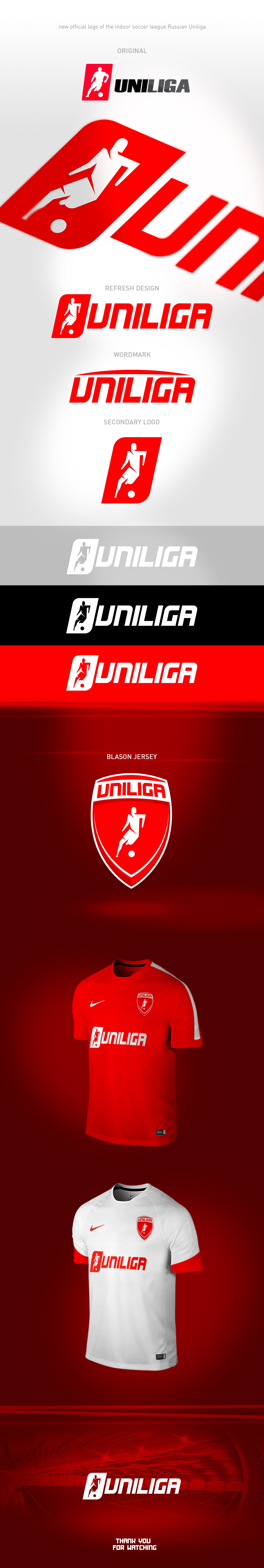 logo design Rebrand soccer football indoor Russian League sports christophe lizet team Andrey Orlov
