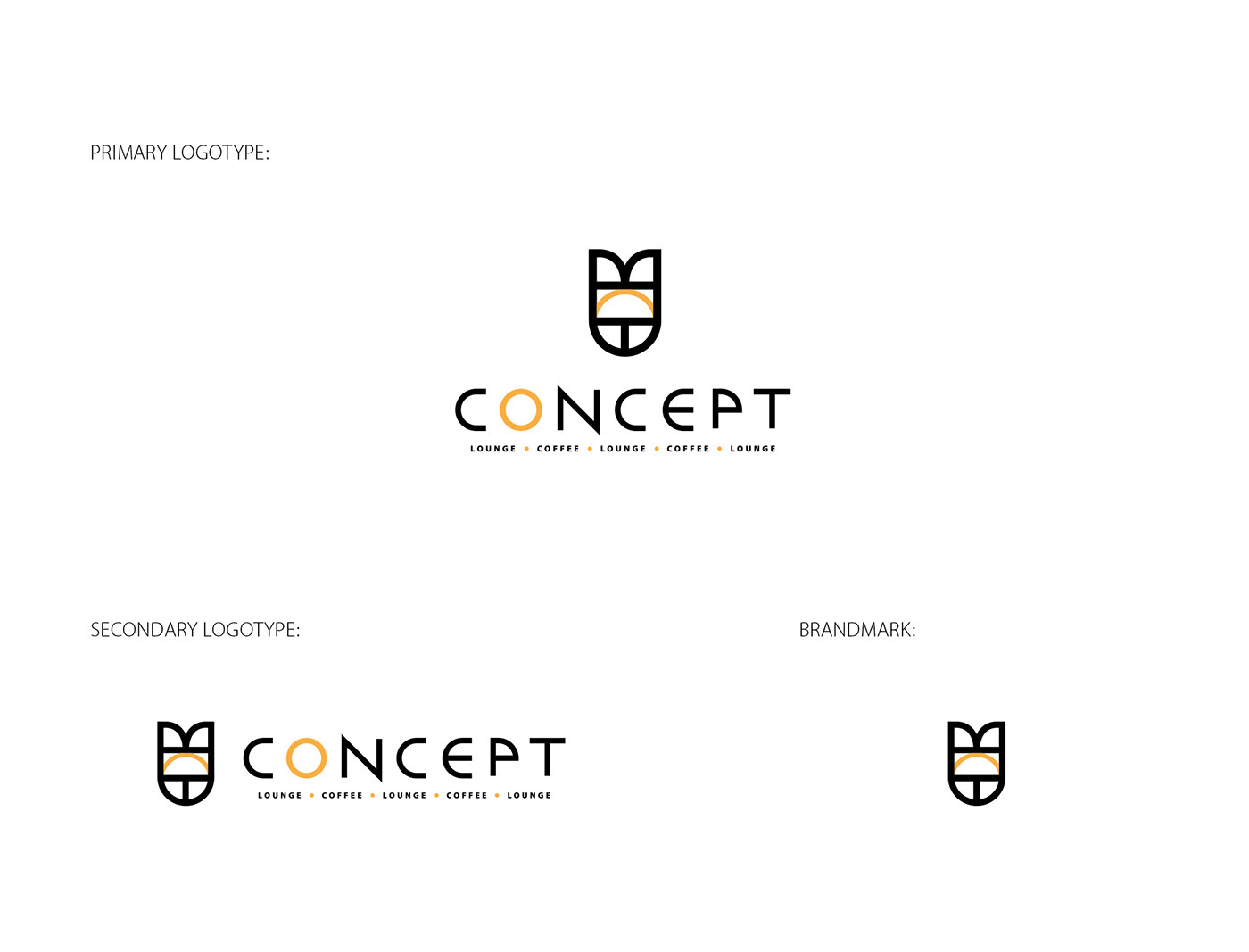 Logo Design flat logo minimal simple branding  Coffee lounge lettering identity stationery design