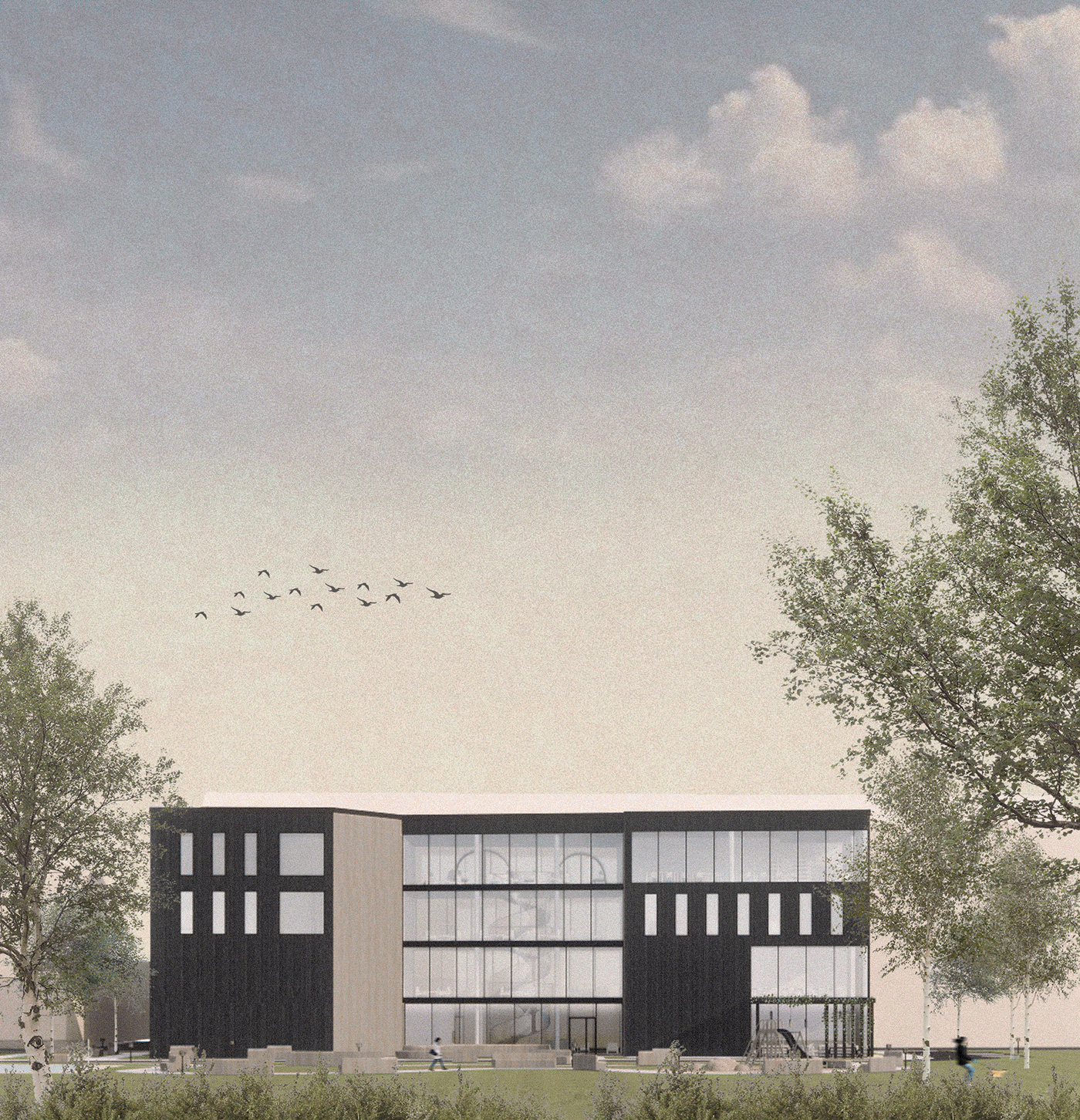 architecture building culture centre enscape Project Render student visualization