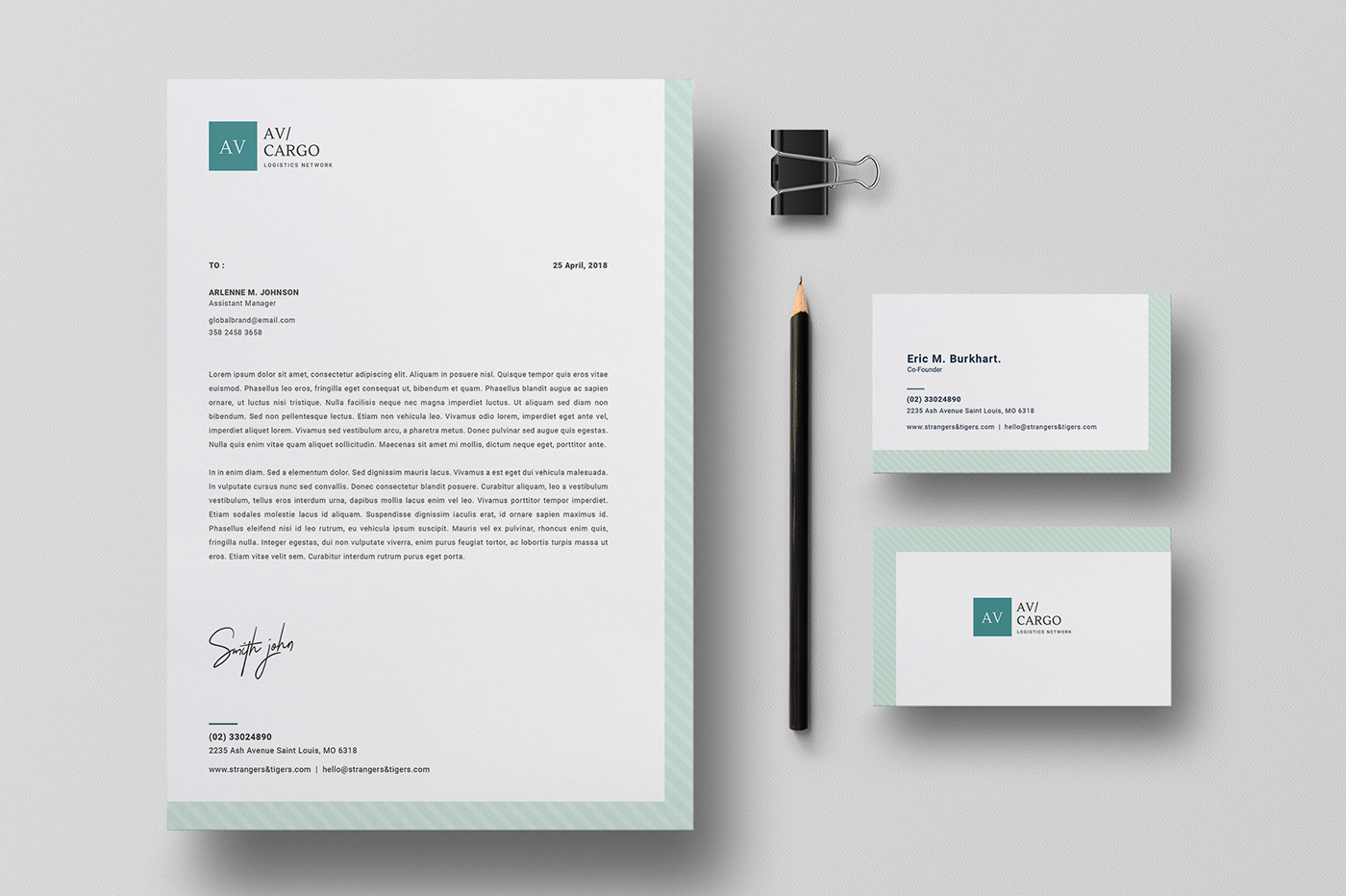 Letterhead Templates With Free Business Card Design on Behance