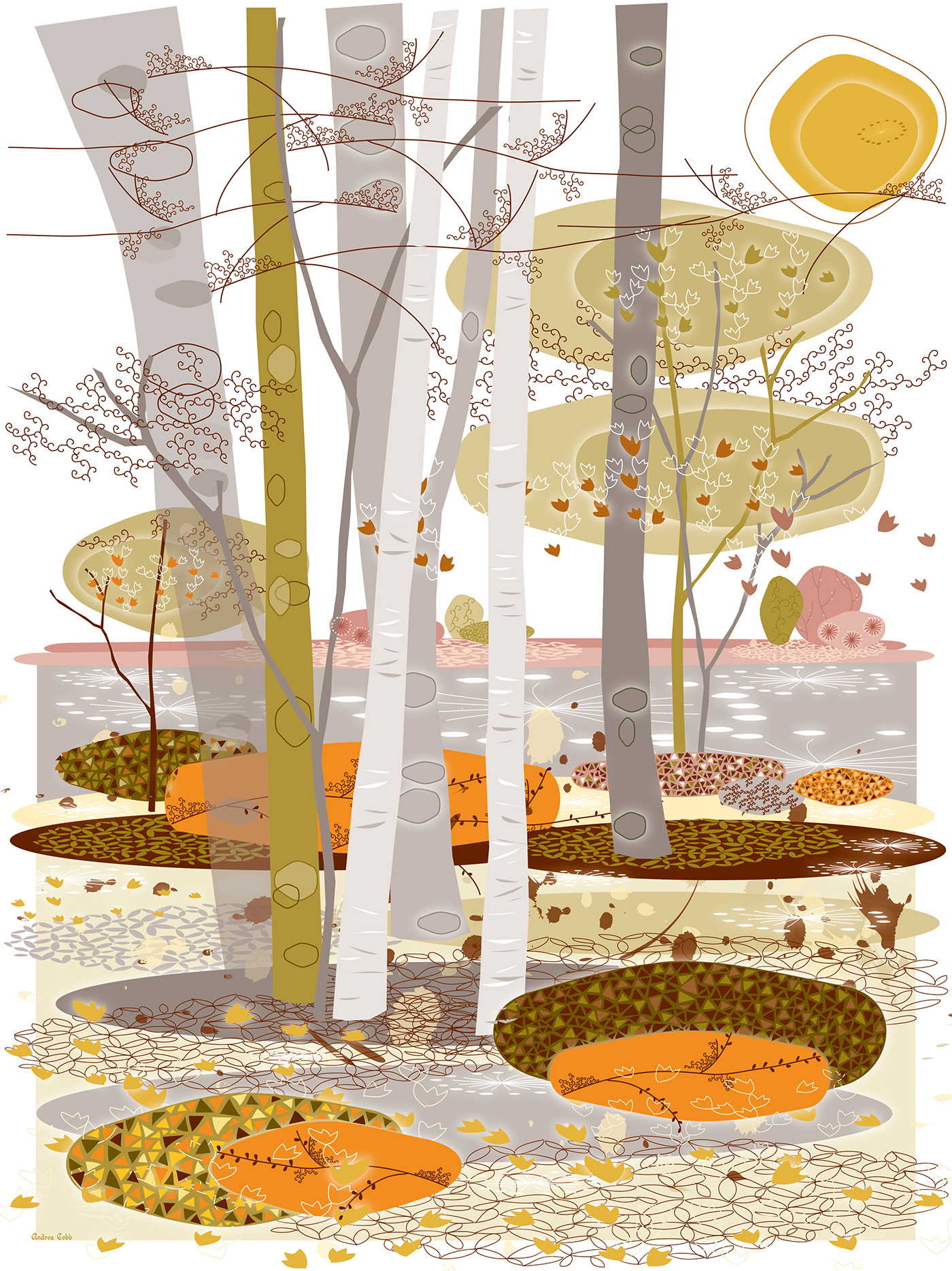 autumn beauty calendar forest Landscape Nature outdoors print trees woods