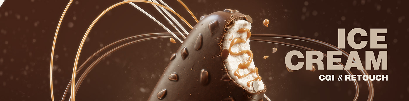 3d modeling blender3d CGI chocolate cycles ice cream picolé Render sorvete