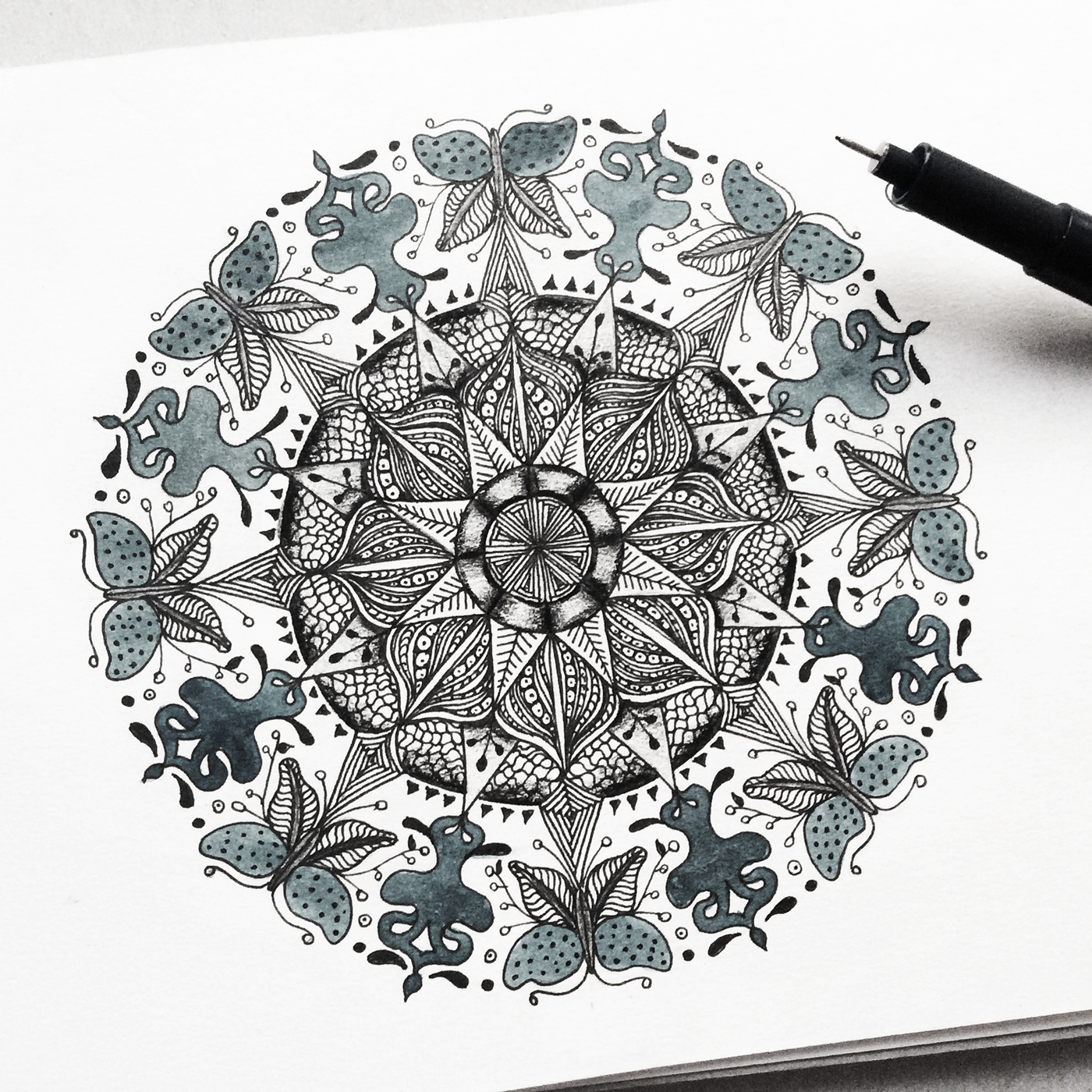 Mandala draw handdrawn art spiritual meditation apocalypse line artwork paper sketchbook sketch pen ink