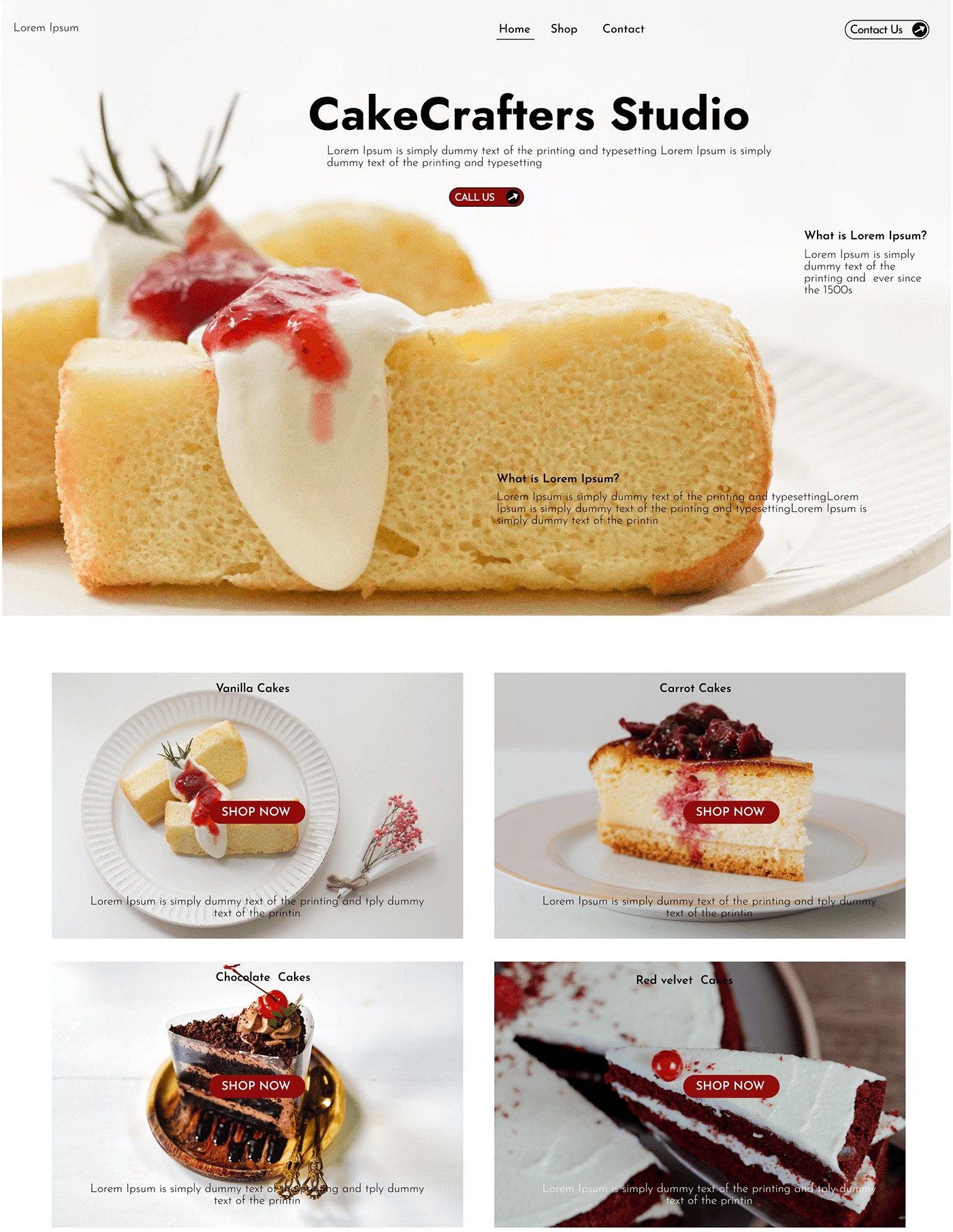 pastery ui design Web Design  Website user experience Figma cakes carddesign minimalist cakeshop