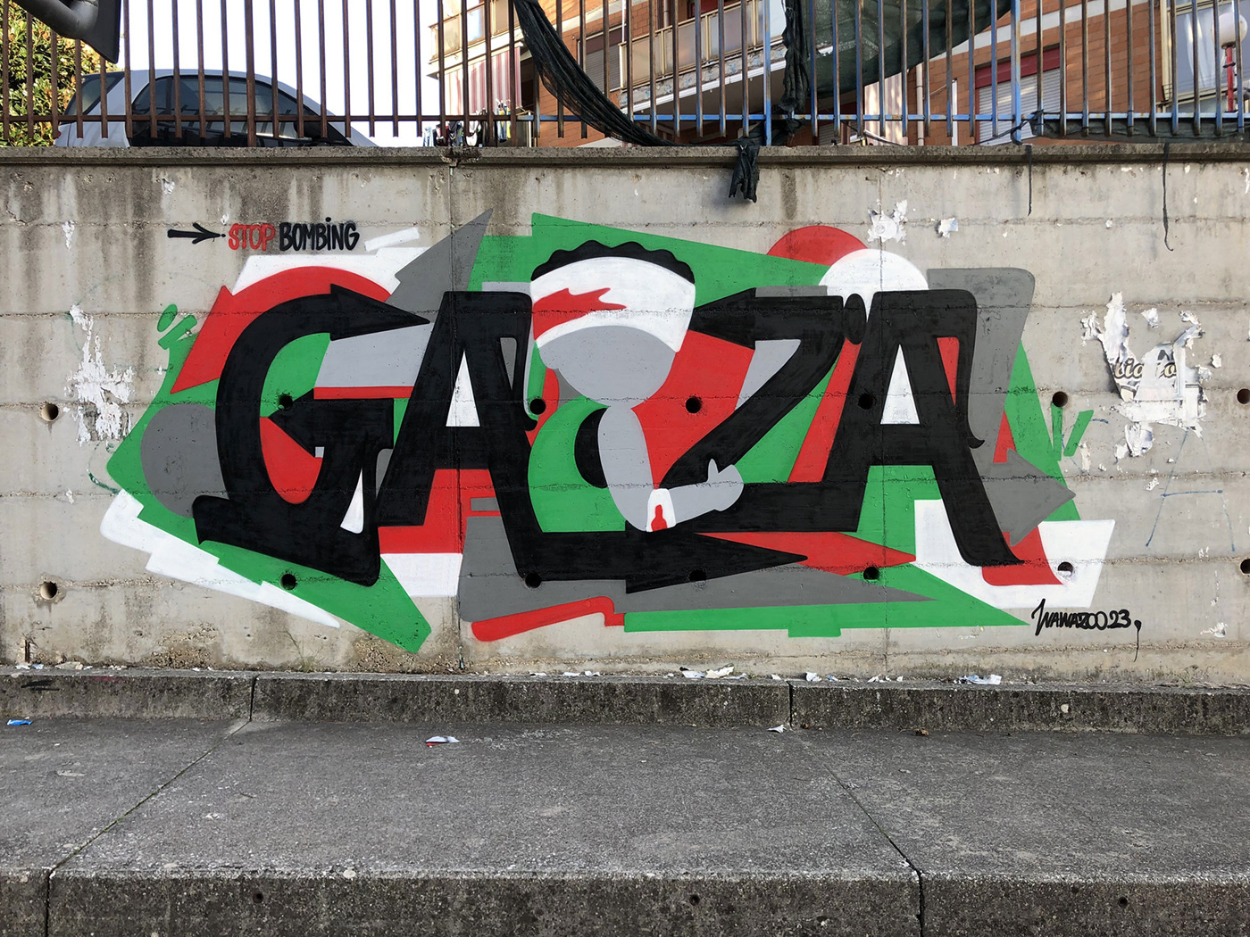 Graffiti urban art Street gaza gazaunderattack palestine freepalestine Propaganda