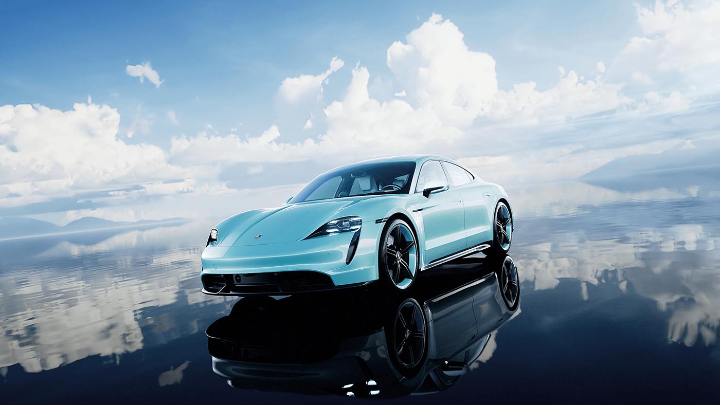 Bioenergy CGI Porsche electricity volkswagen 3D automotive   environment Kuka Taycan