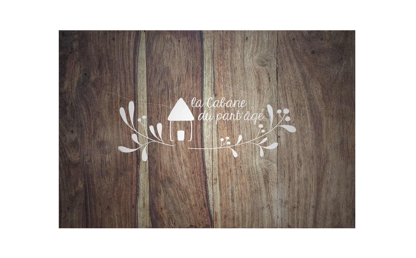 logo identité visuelle identity wood bois partage Cabane lien