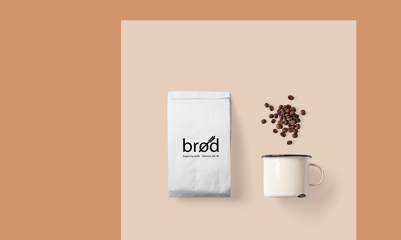 visual identity brød bread bakery graphic design Minimalism logo identity Danish Design Food 
