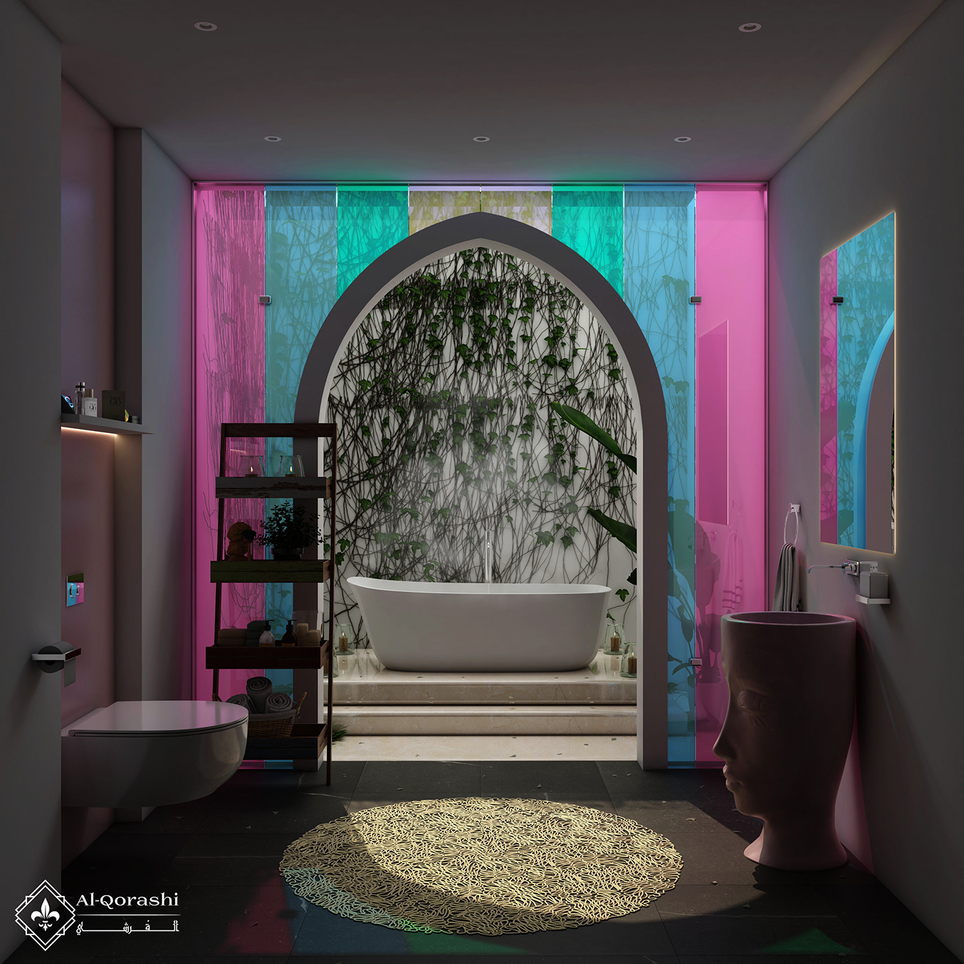 3d max animation  bathroom Interior islamic lighting Sink Unreal Engine 4 visualization vray
