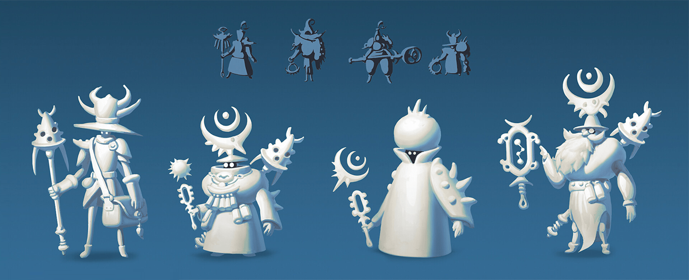 Character design  guardian knight mage stylized Undeground unicorn