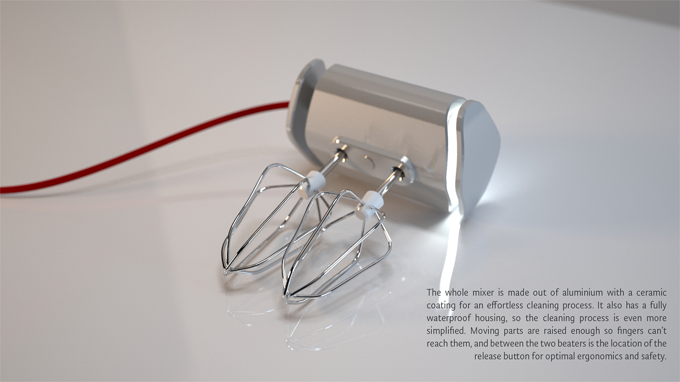 mixer hand held hand-held eggbeater concept V-ray