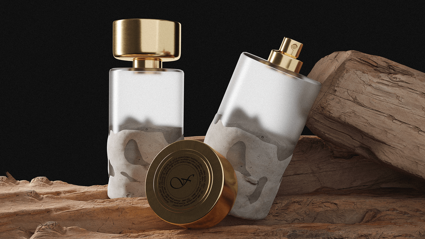 Packaging design Graphic Designer 3d modeling blender Flacon bottle product packaging design perfume