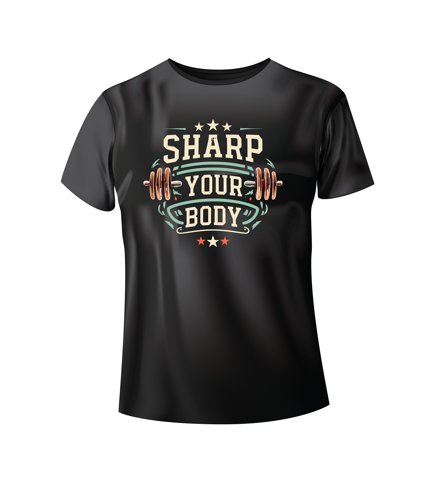 gym t-shirt fitness apparel Body builder design sticker logo typography   sharp your body