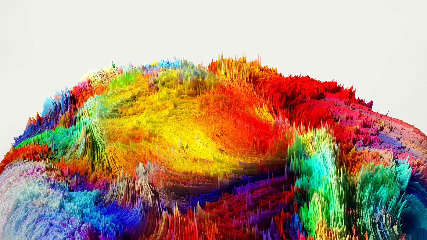 3D Render waveform Album visualisation Audio Unique art color future futuristic minimal Minimalism Positive colorful