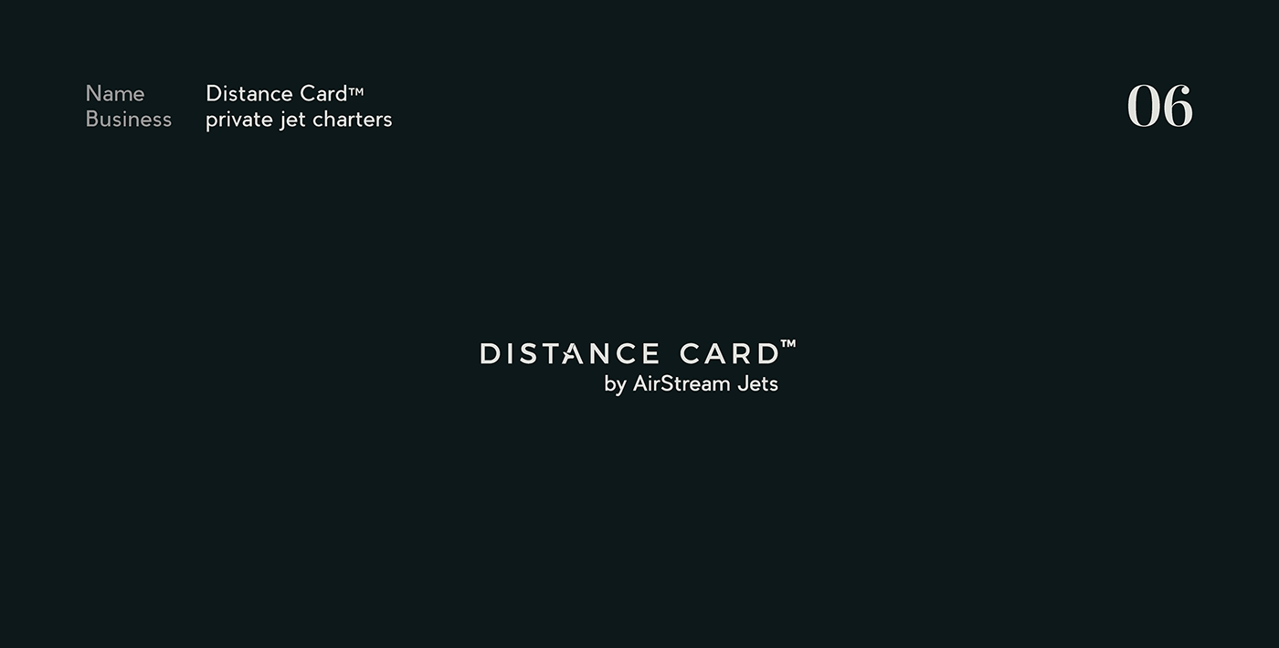Logo design for the Distance Card from Airstream Jets