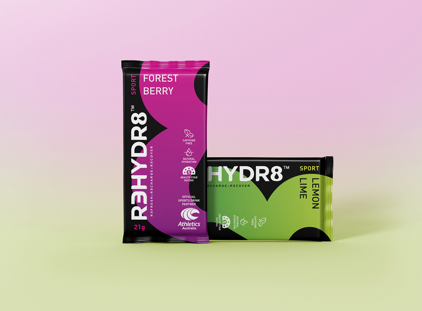athletics Australia beverage design Packaging R3HYDR8 sports drink energy product
