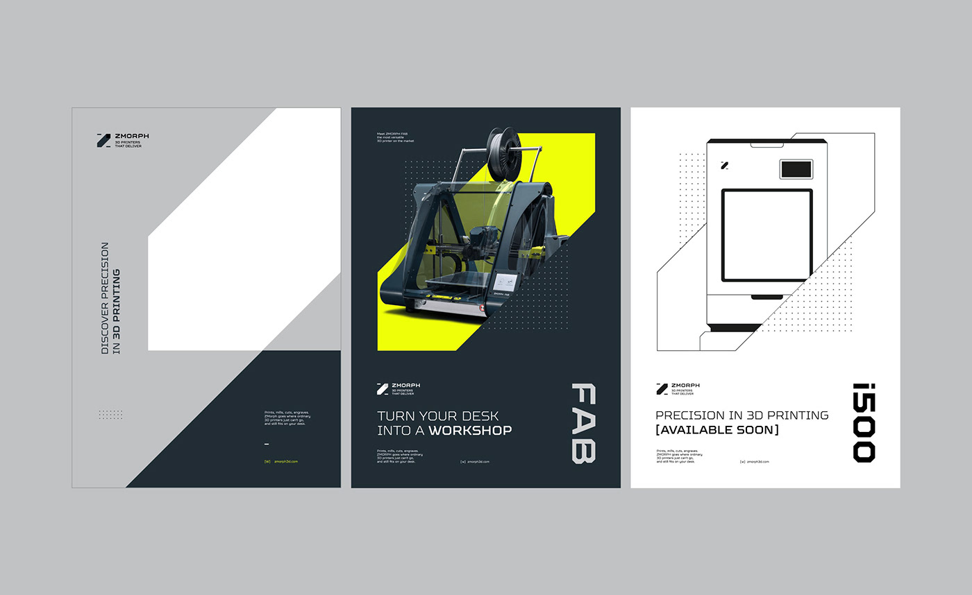 3d printing industry landing page Mateusz Pałka Product Page rebranding symbol studio visual strategy z logo 3D Printer