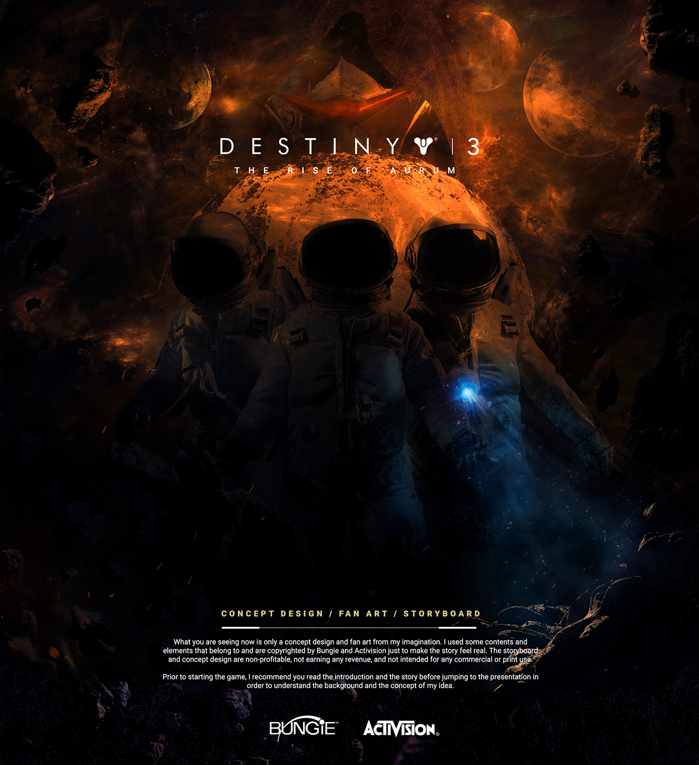 destiny 3 concept design storyboard Fan Art Bungie activision game design  Character design  Digital Art  Photo Manipulation 