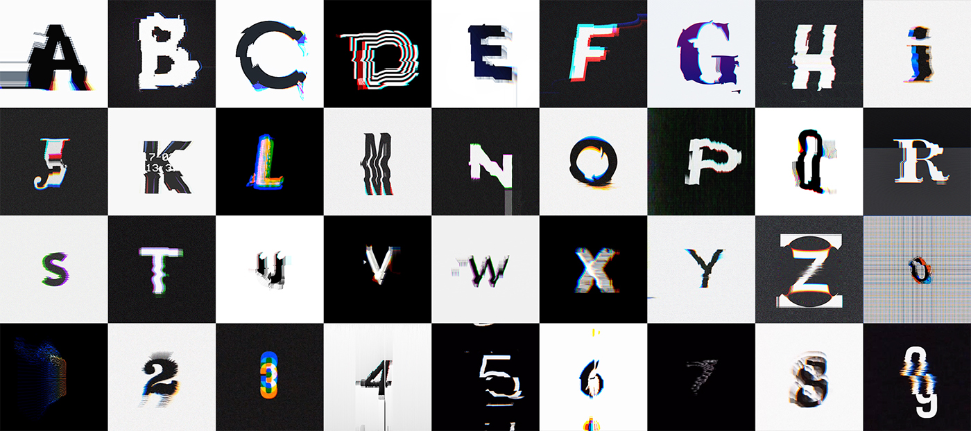 type typo abstract challenge 36 days lettering pixel Glitch glitche 36daysoftype