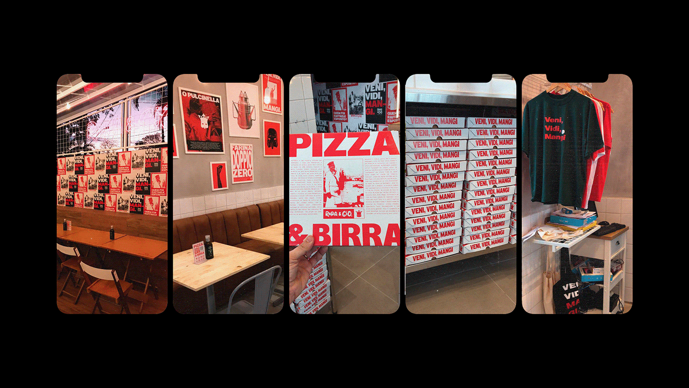 beer branding  Fast food Food  Italy Packaging Pizza restaurant visual identity halftone