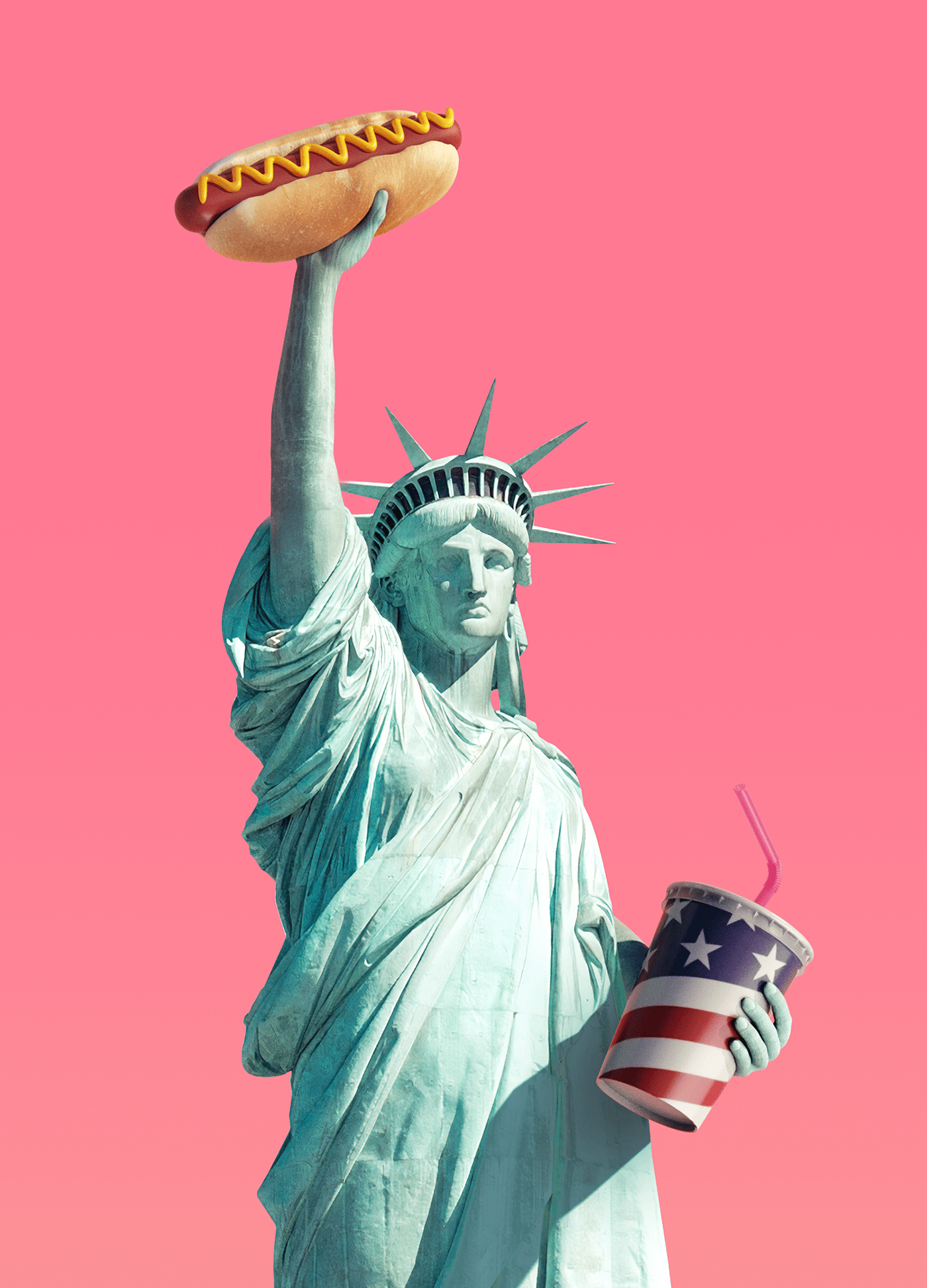 hotdog statue of liberty soda virgin