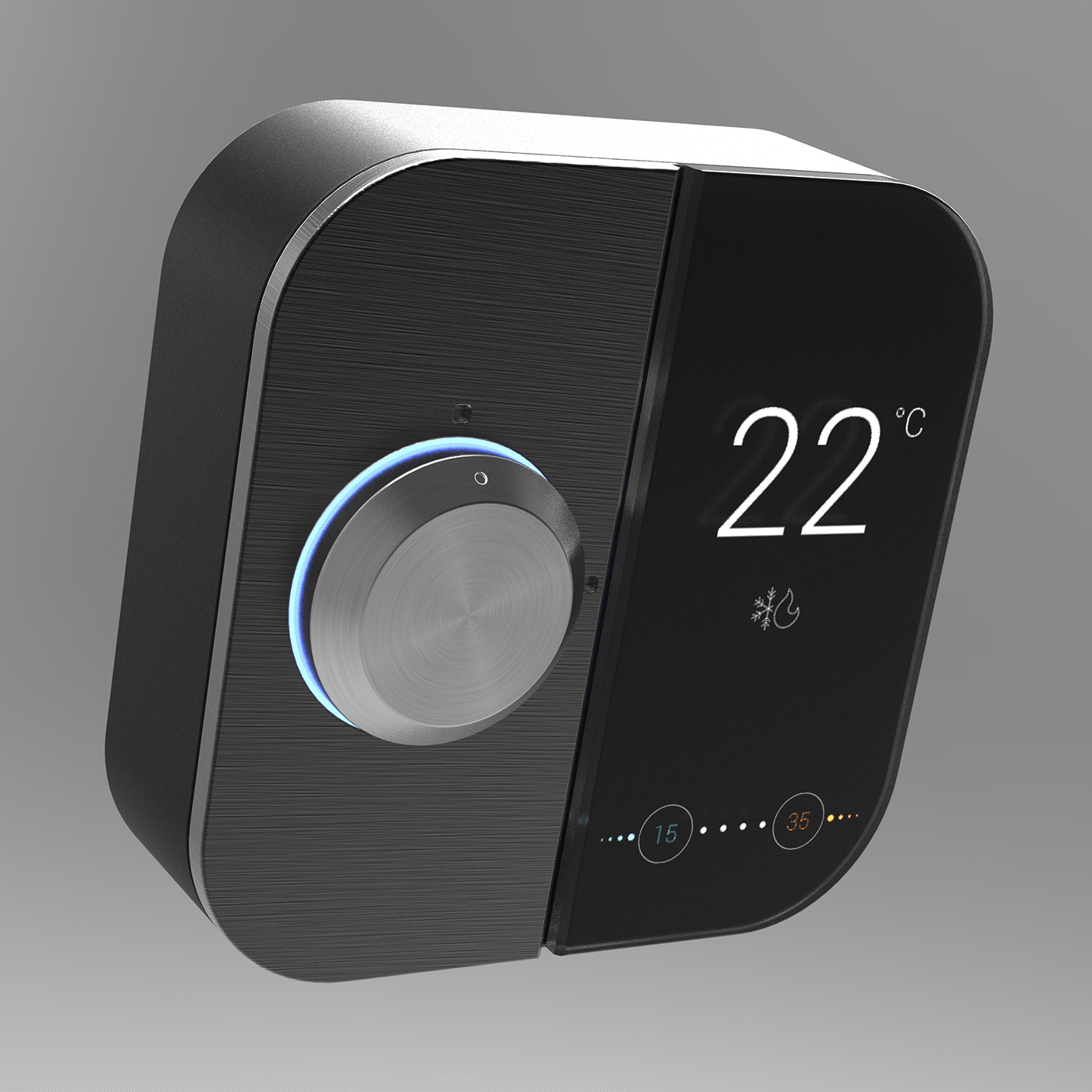 3D industrial design  keyshot product design  smart thermostat Solidworks