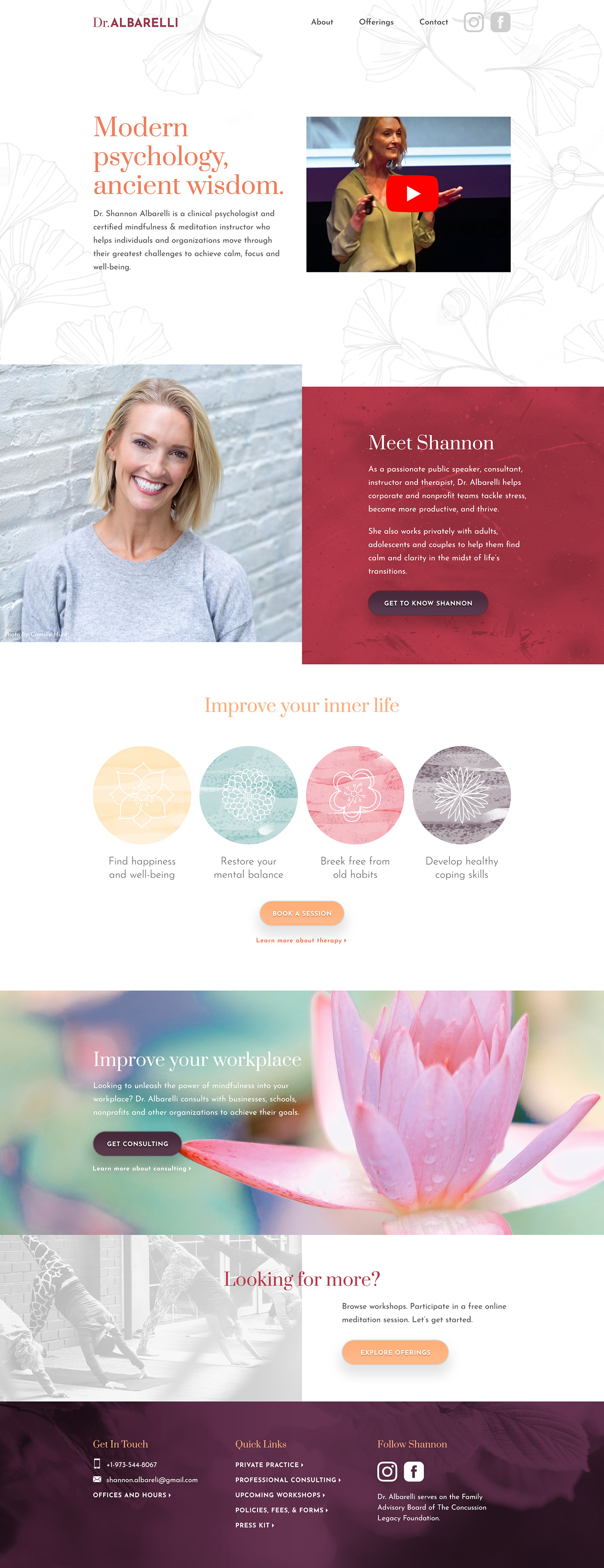 beauty Consulting landing page Leadership UI/UX Web Design  Wellness homepage Website