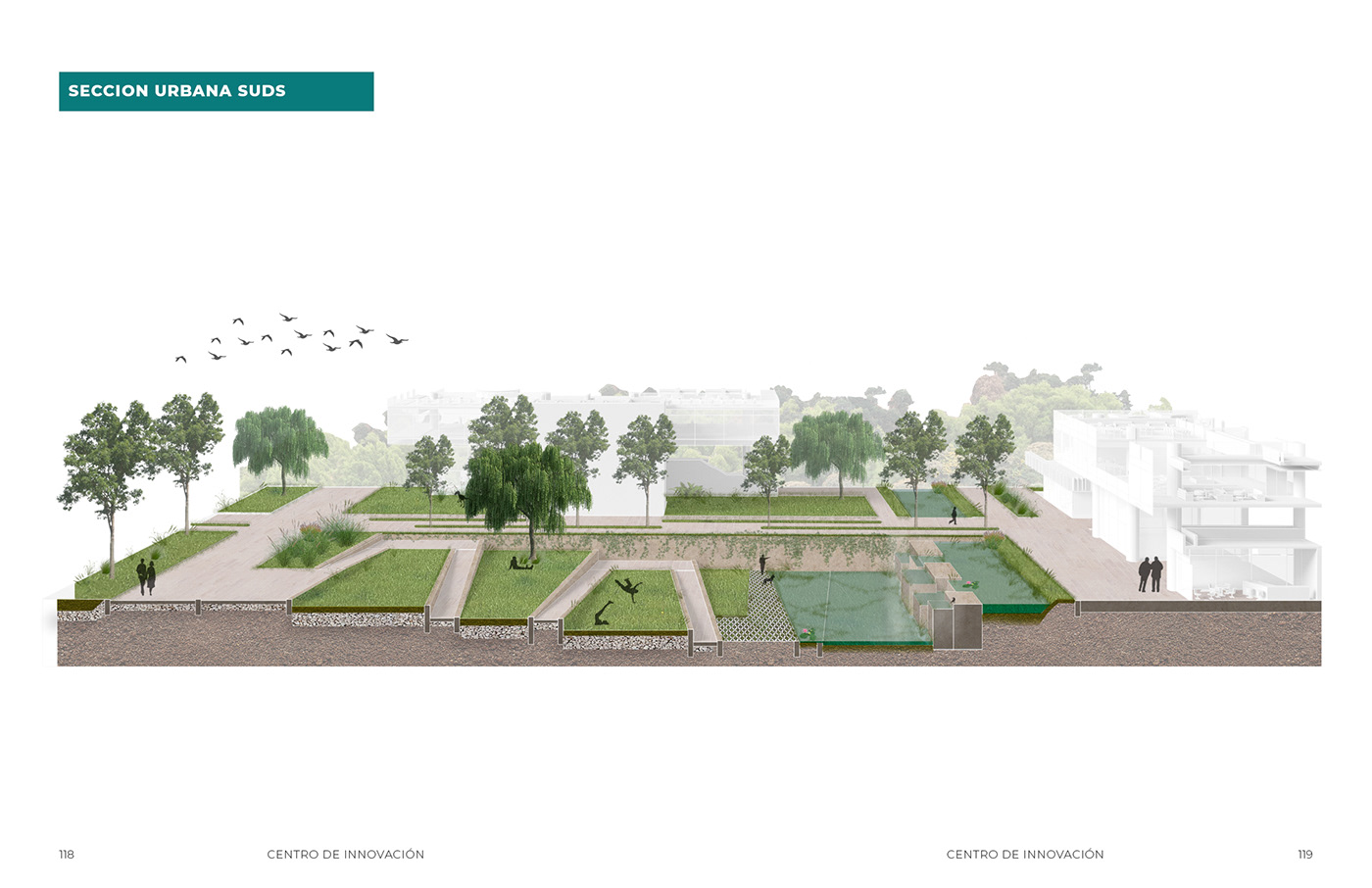 campus Education innovación innovation rendering sostenibilidad Sustainability thesis watertreatment wetland