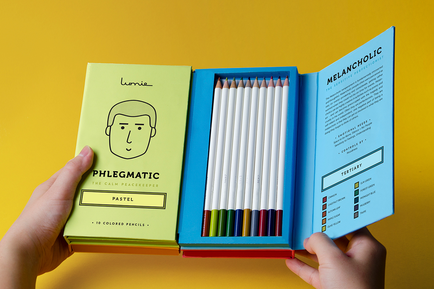 colored pencils color pencil product psychology sanguine Melancholic Phlegmatic Choleric four temperaments