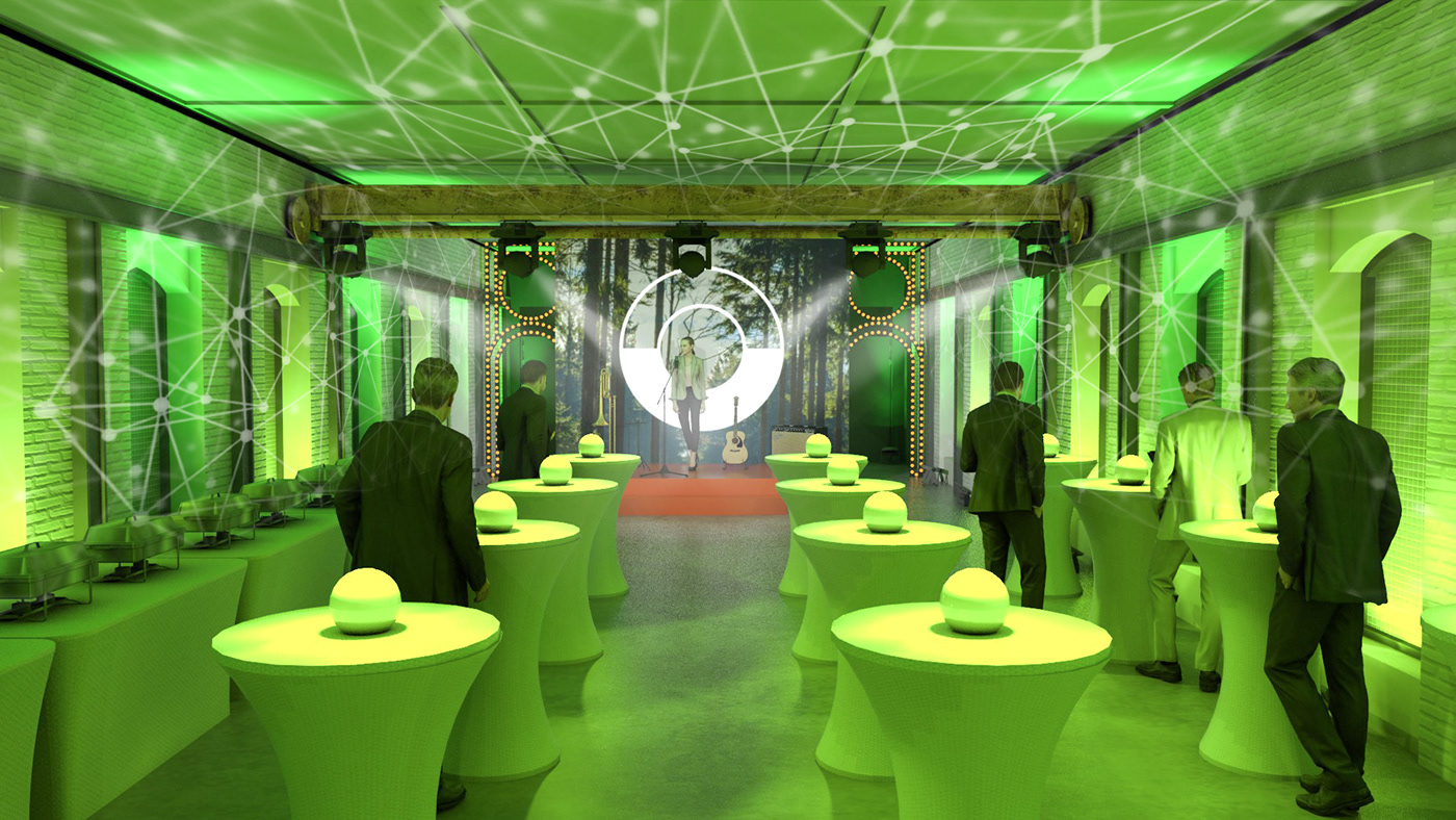 3D conference corporate energy Event scenography visualisation