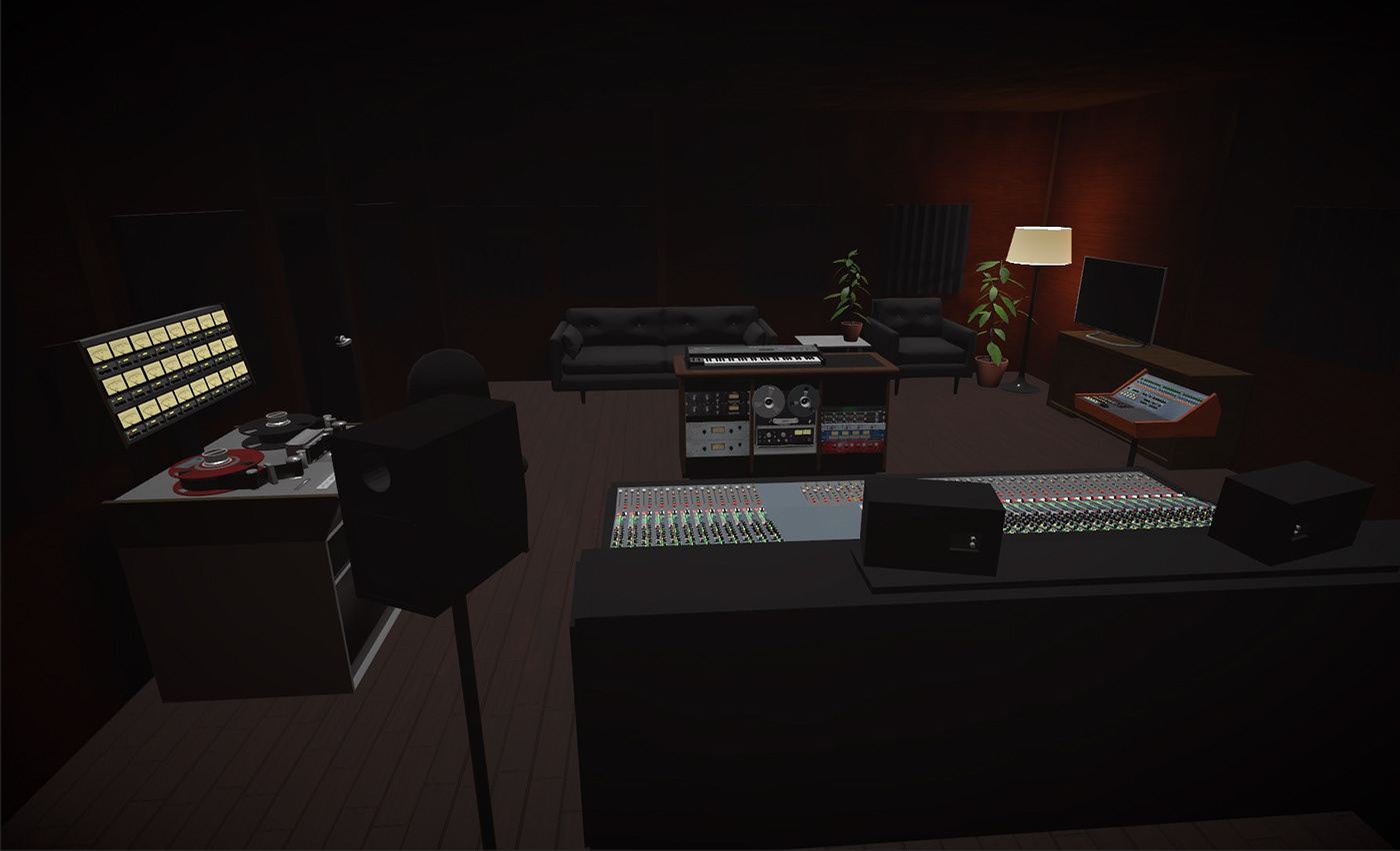 Virtual reality Audio music studio 3D vive blender