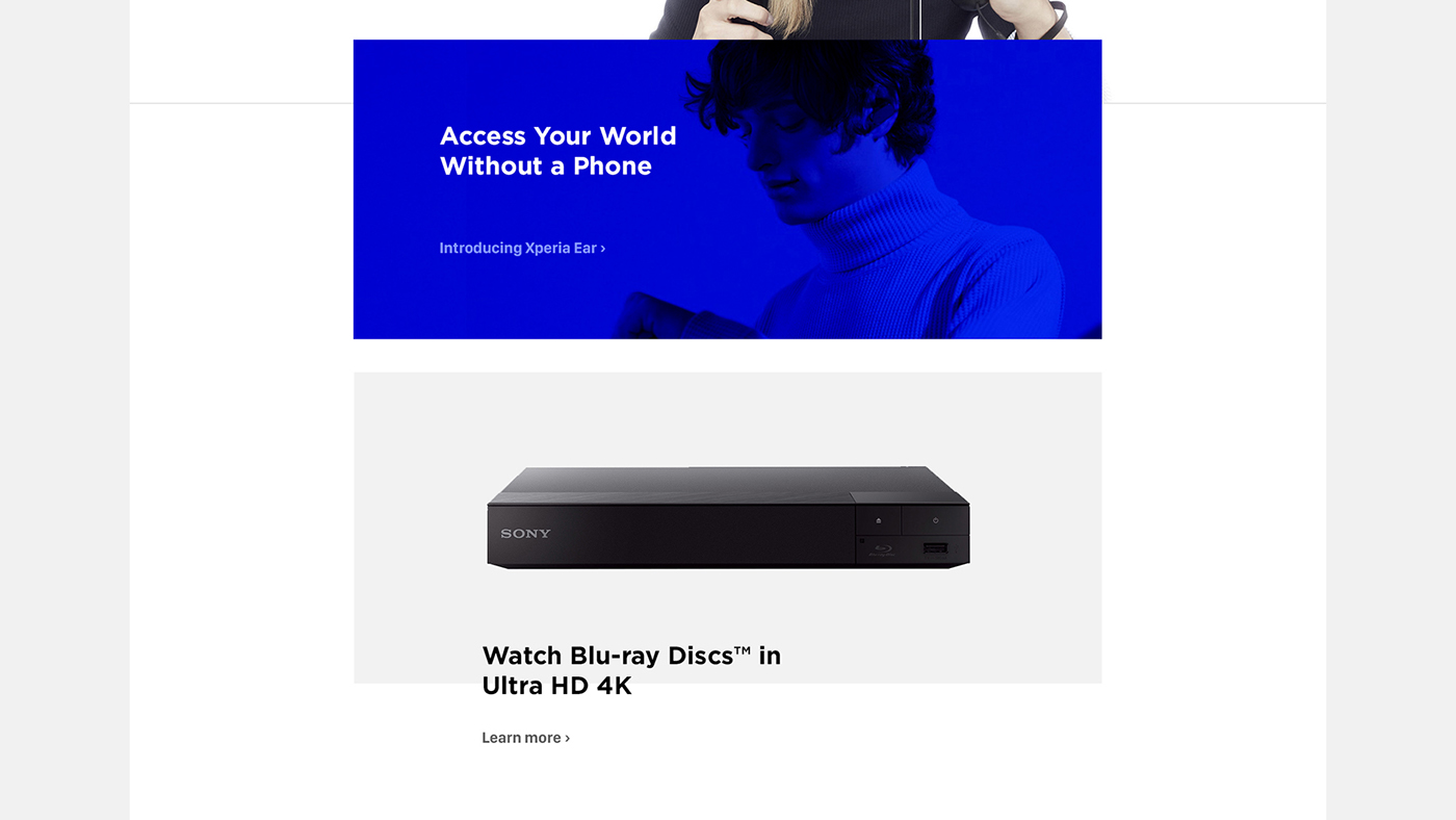 Sony ux UI concept redesign minimalistic clean user interface interactive interface design Interface Web modern aiga featured