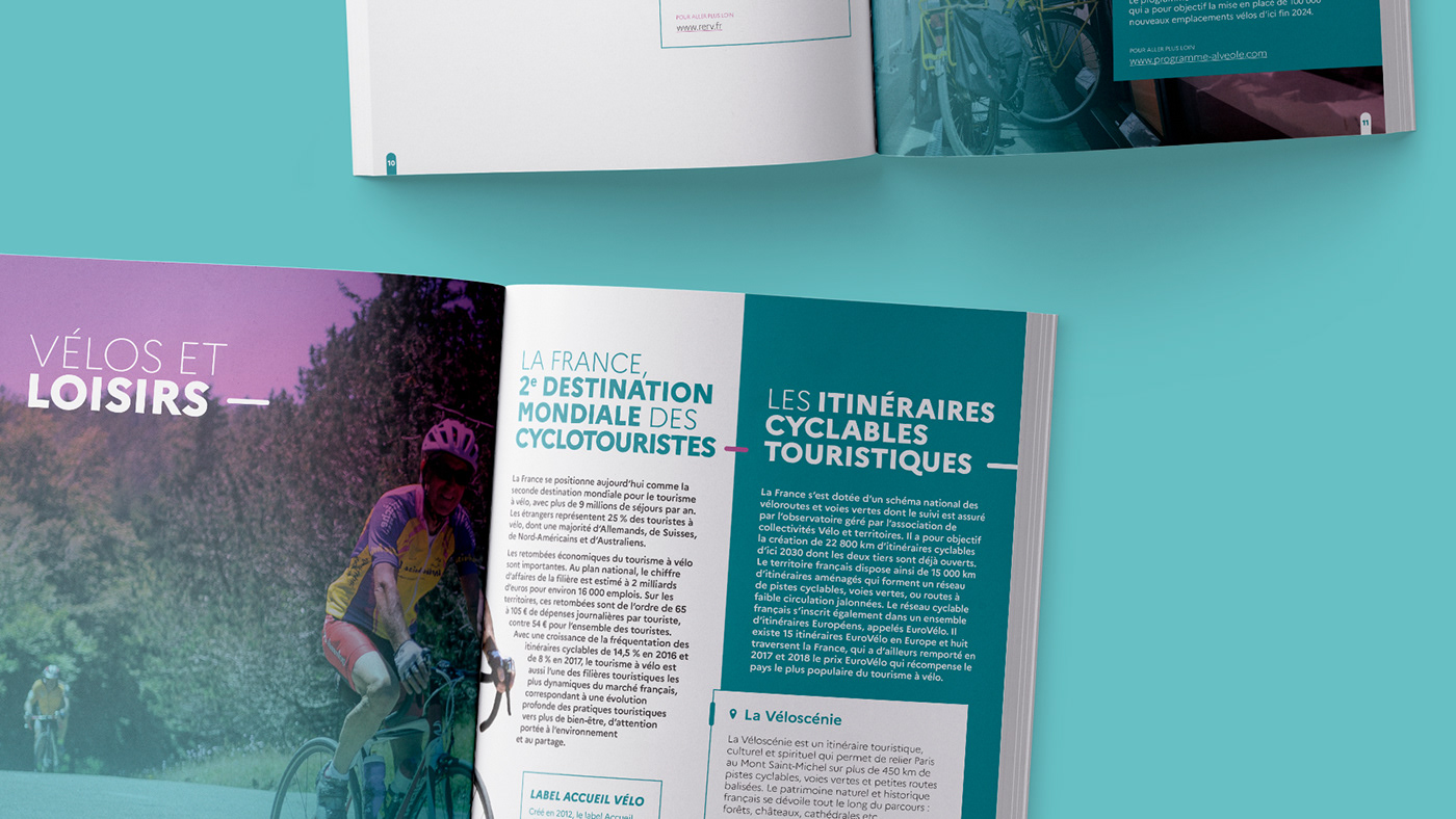 Bike brochure Cycling direction artistique editorial france graphisme Layout print velo