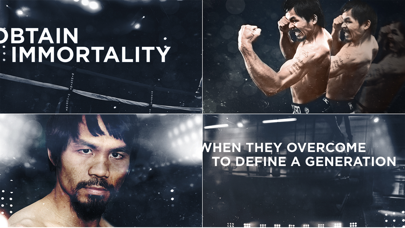 Adobe Portfolio Mayweather Vs Pacquiao Boxing Showtime hbo ppv sports grit blue punch lights fight energy power Style Frame network