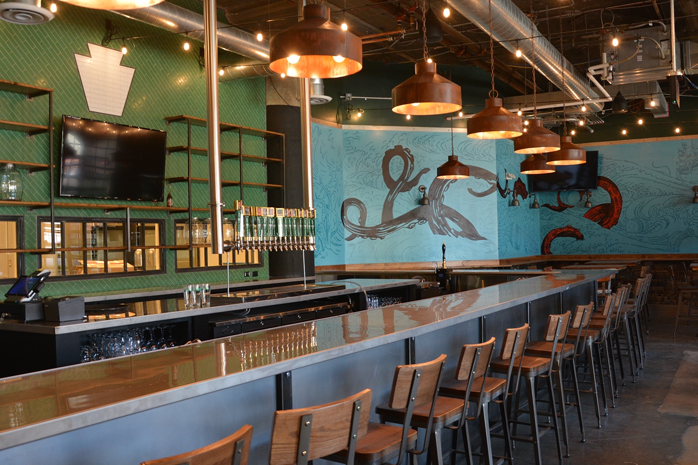 restaurant brewery architecture philadelphia interior design  roy pitz constructon