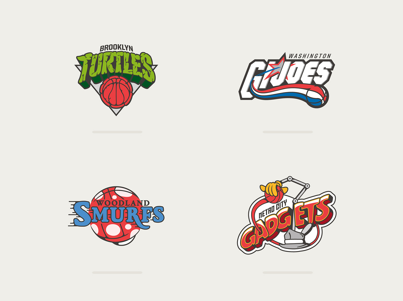 basketball NBA logos team cartoon 80's 90's Serie toons court
