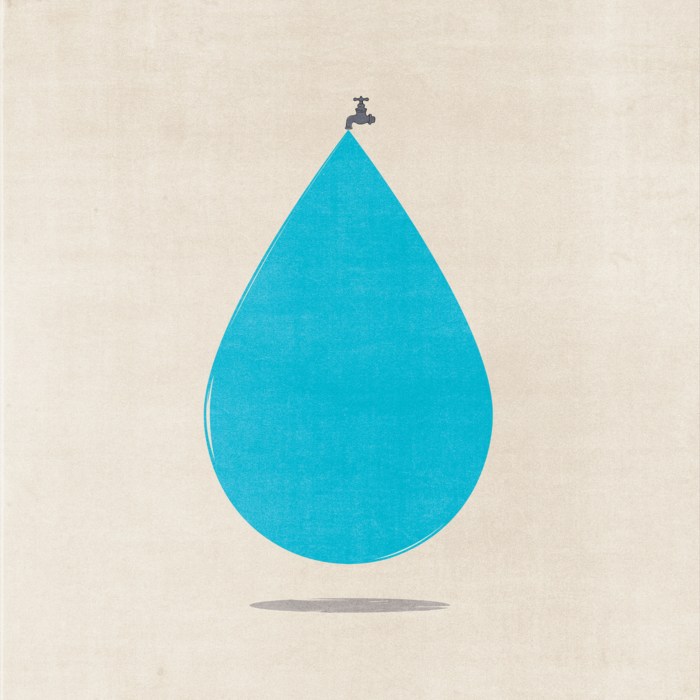 ADV andrea ucini drop finish idea ILLUSTRATION  print waste water waterday