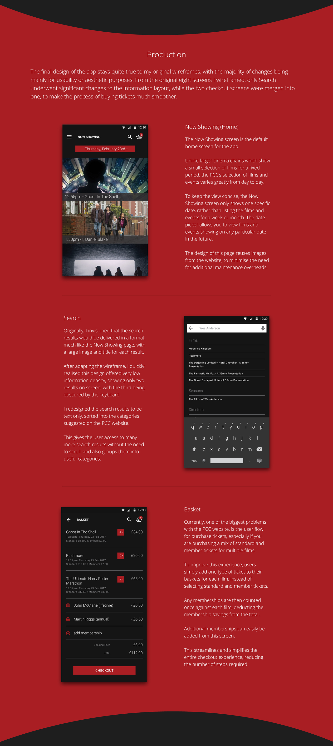 mobile design Mobile app android Cinema theater  UX design product design 