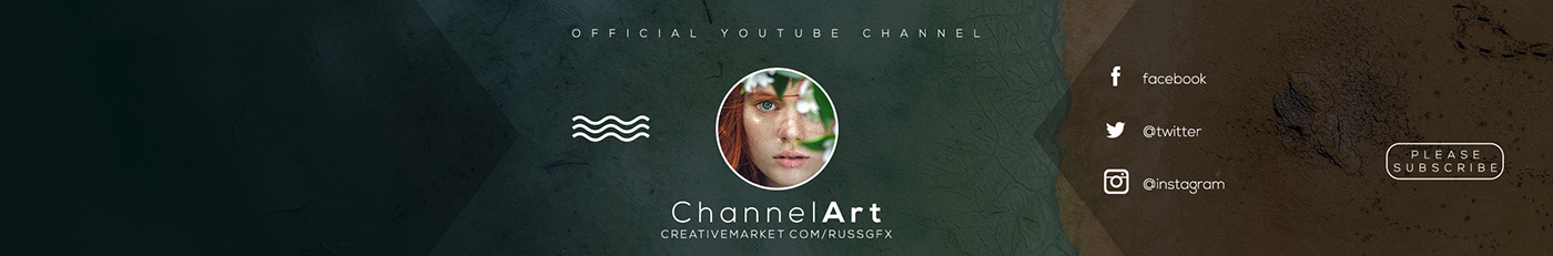 clean youtube Channel art banners templates psd