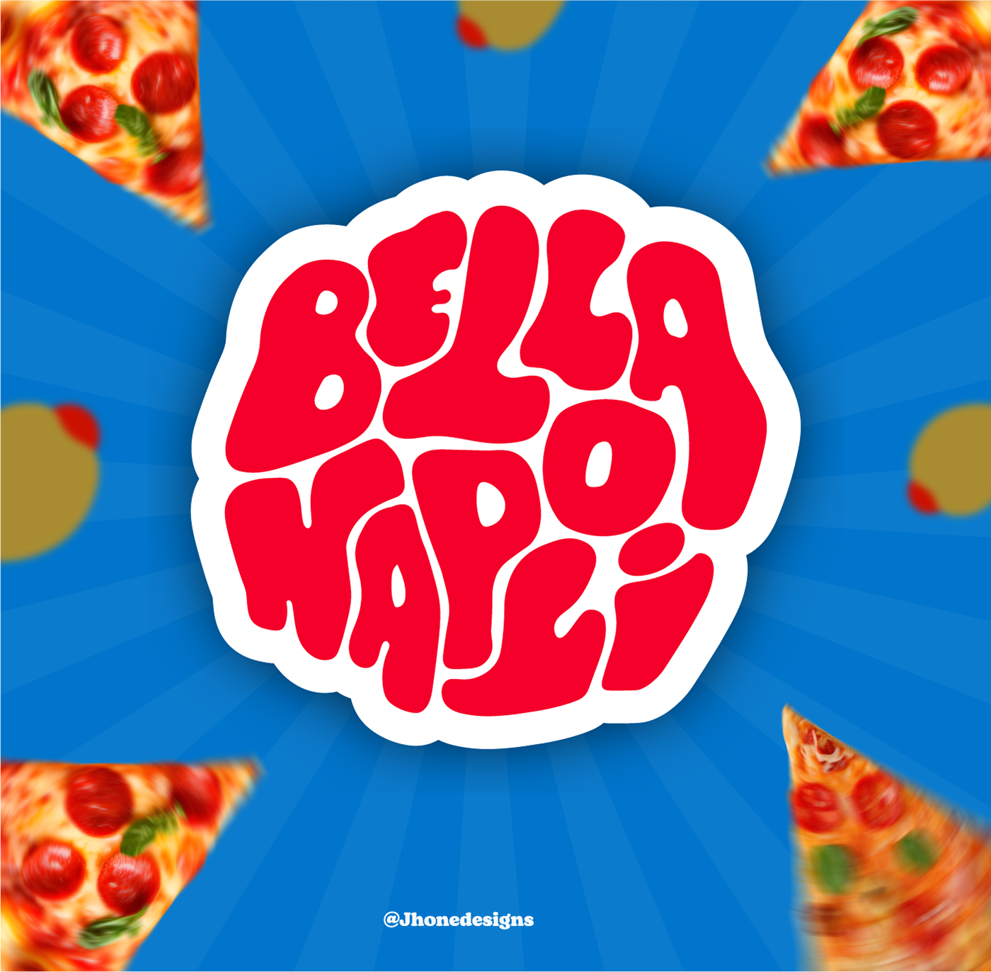 Pizza design adobe illustrator Procreate digital illustration cartoon pizzaria instagram Social Media Design