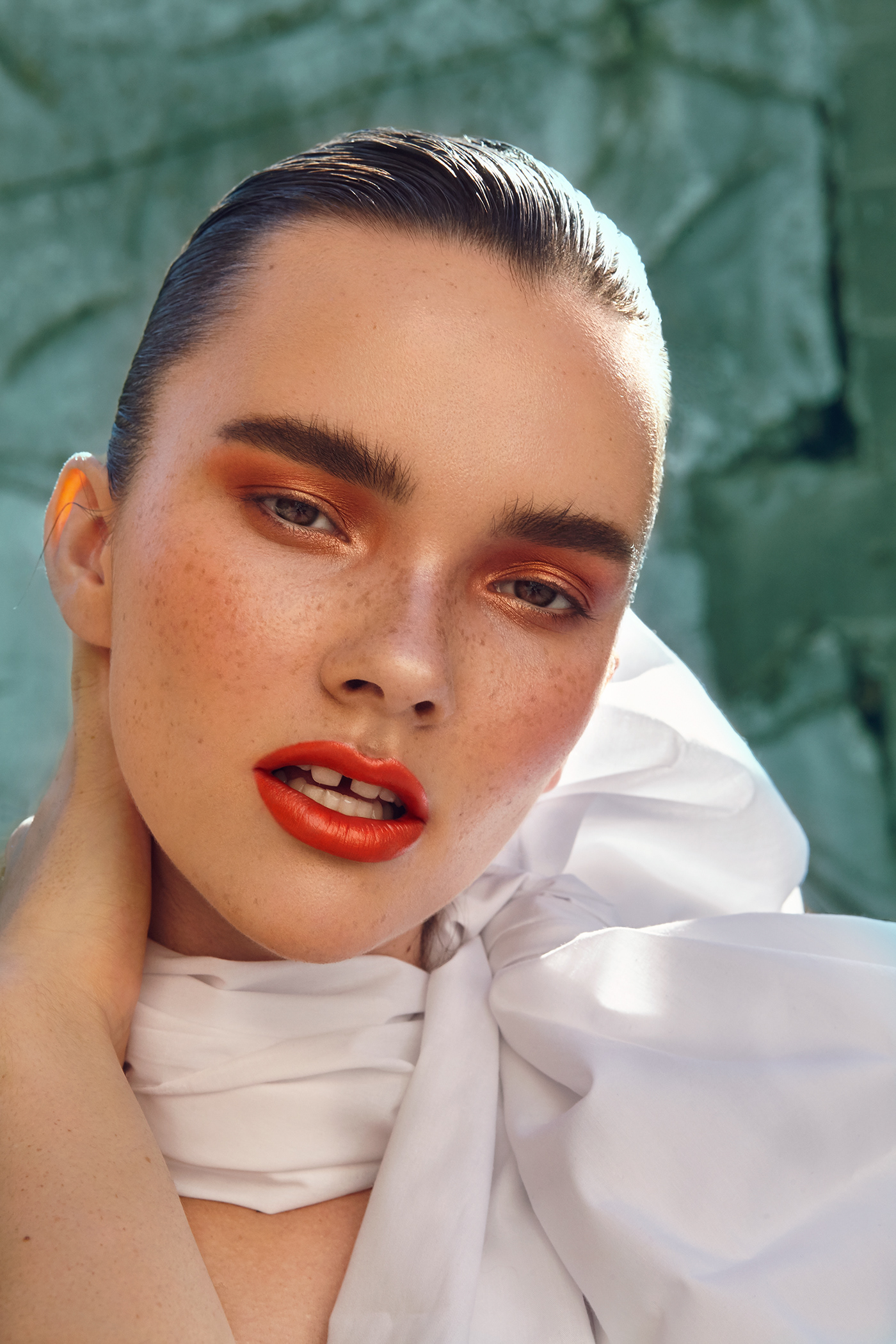 beauty editorial retouch highend magazine skin makeup Photography  summer light