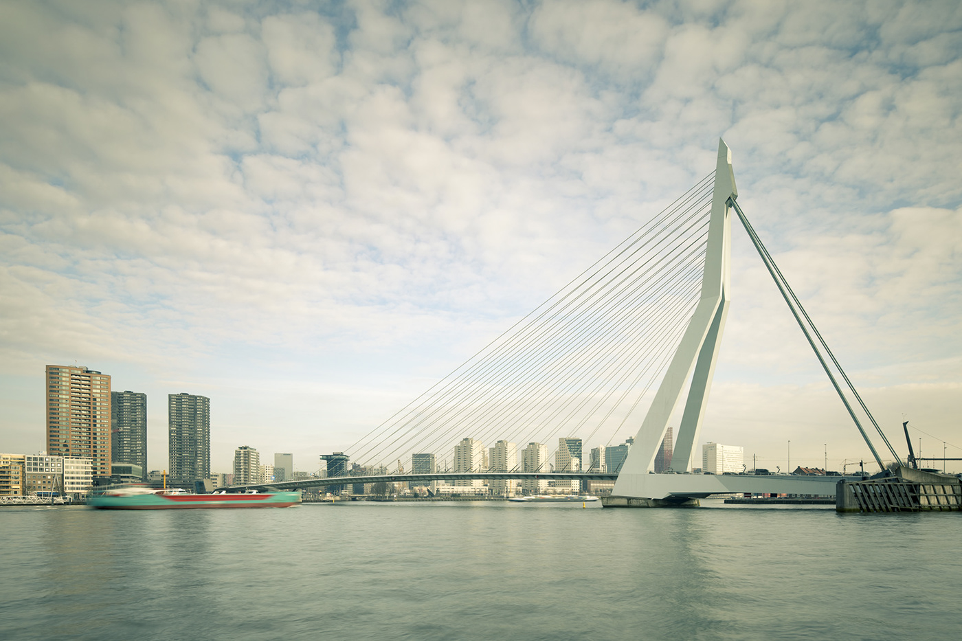 The Netherlands Holland Rotterdam Europe architecture cityscape urbanism   modern design Erasmus Bridge