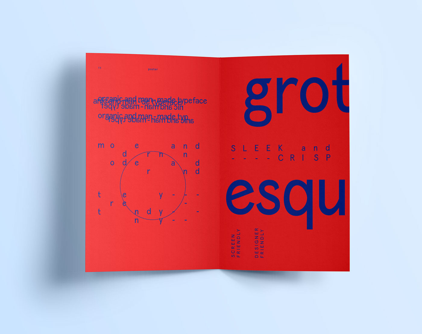 typeface design Type Speciemen Booklet