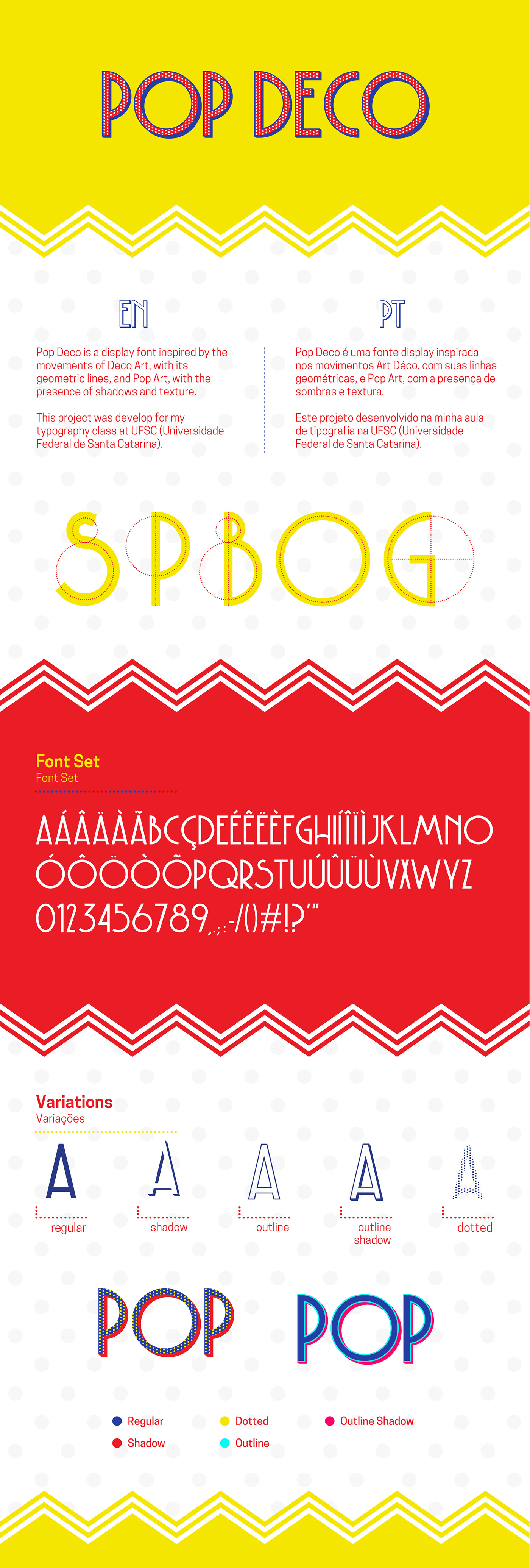 ART POP art deco Typeface typographic Illustrator photoshop glyphs