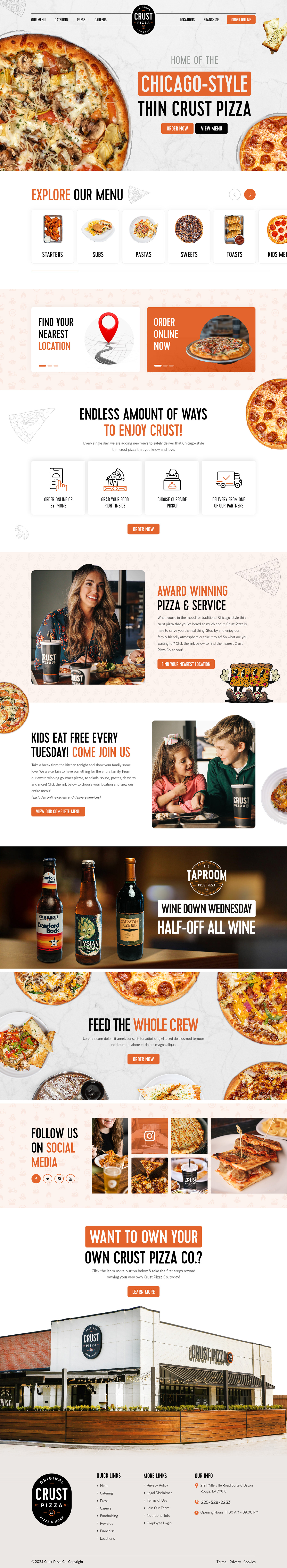 Website Web Design  landing page ui design UI/UX pizza website Pizza Website Design restaurant Food  Restaurant Website