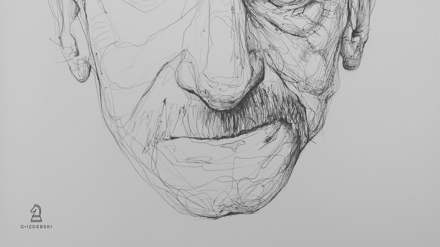 sketch ILLUSTRATION  Drawing  sketchbook art portrait oldman pencil pen