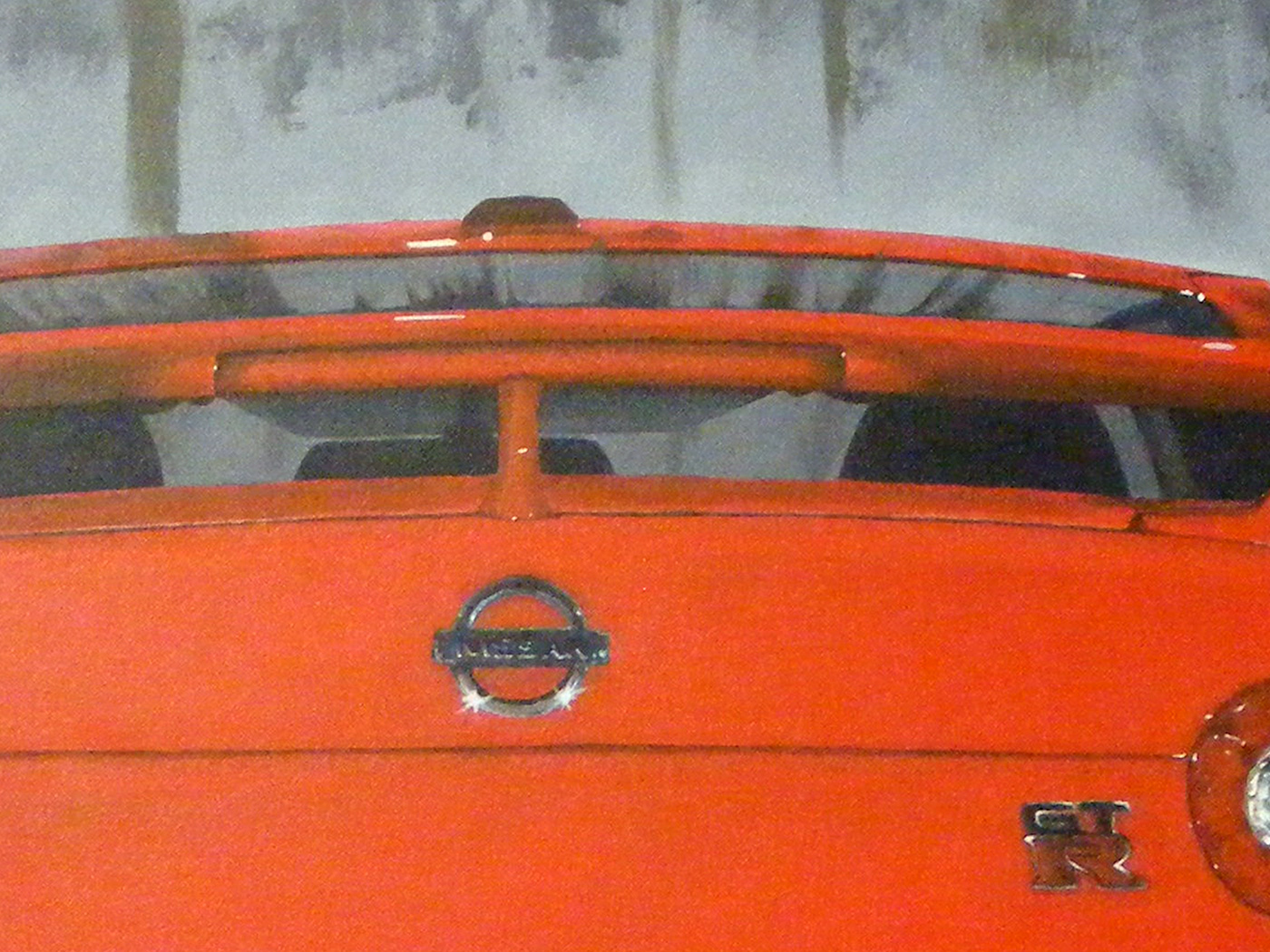 norbert hajdu Nissan GTR painting   Realism canvas car design automotive  