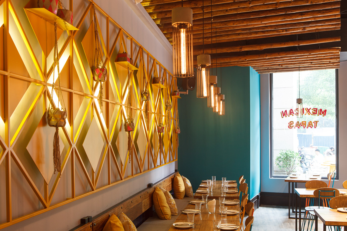 interior design  shanghai hcreates hannah churchill restaurant Mexican tiles bar Tequila china