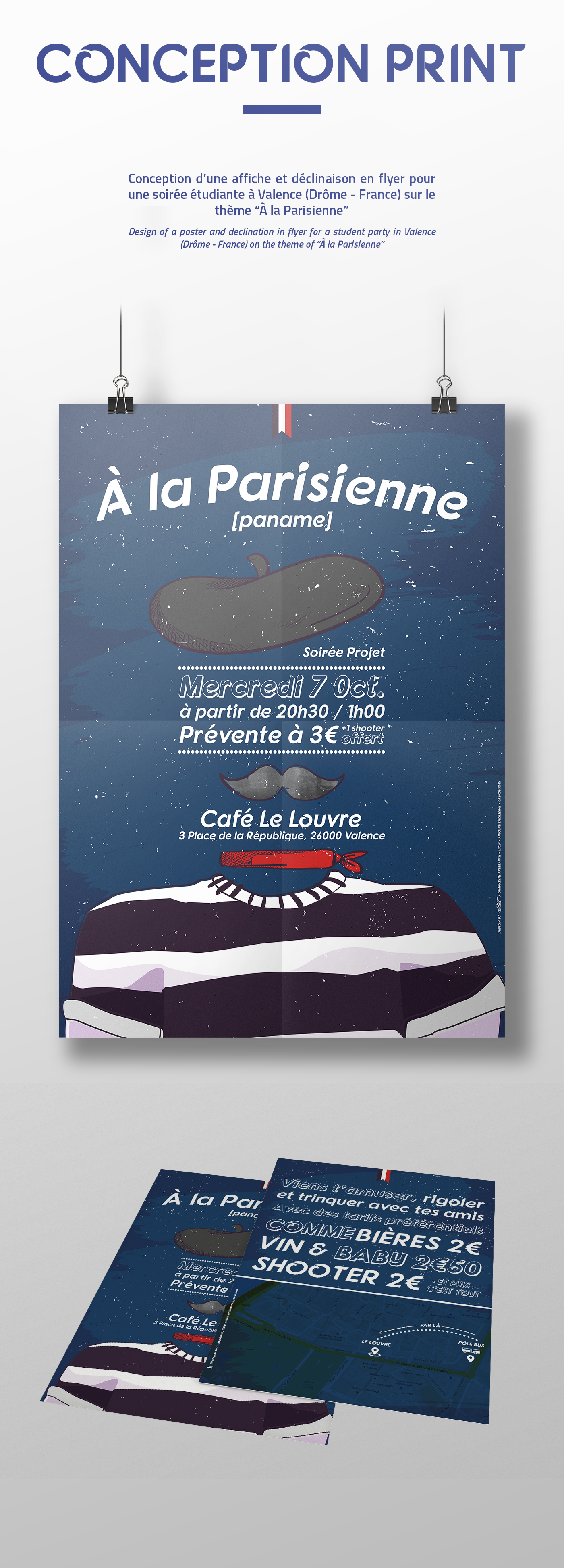 print poster flyer party france Paris