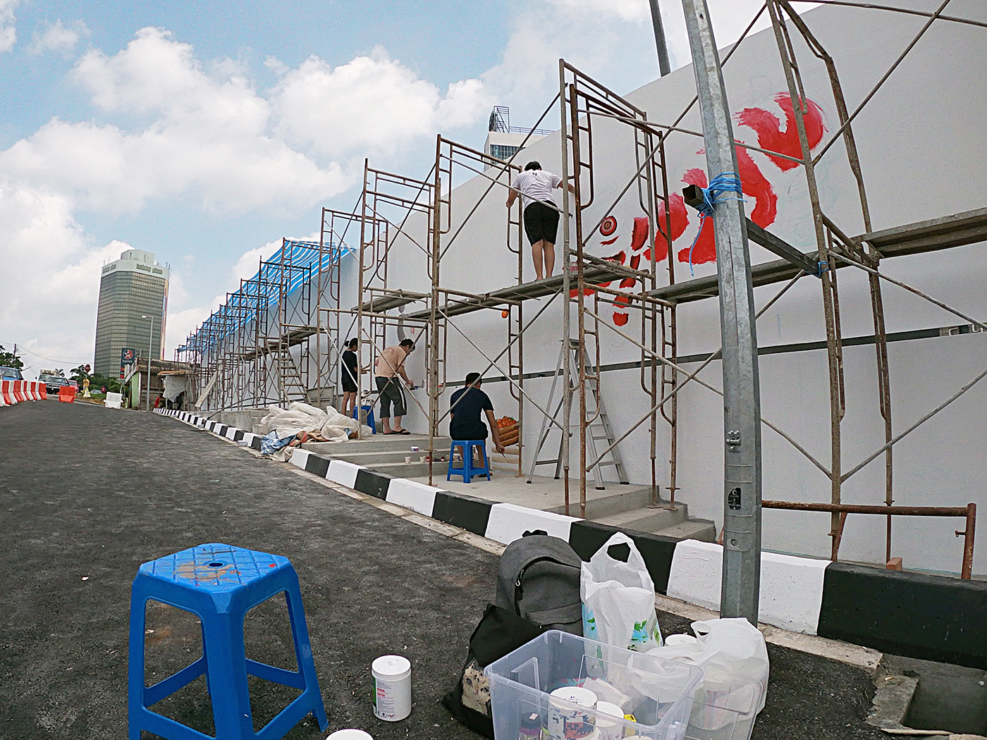 Mural chinese new year cny Lion Dance chinese new year johor johor bahru malaysia Interactive Mural